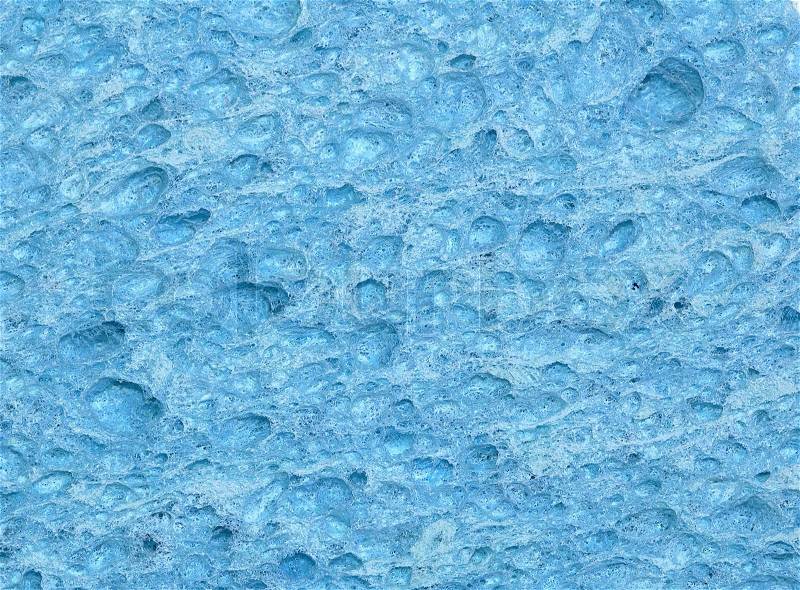 Sky-blue sponge texture, stock photo