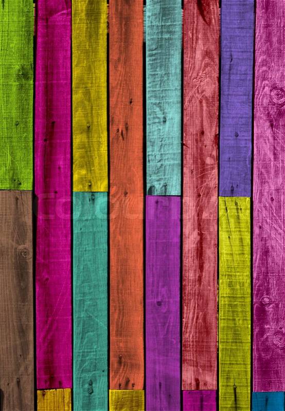 Multicolored Wood Background, stock photo