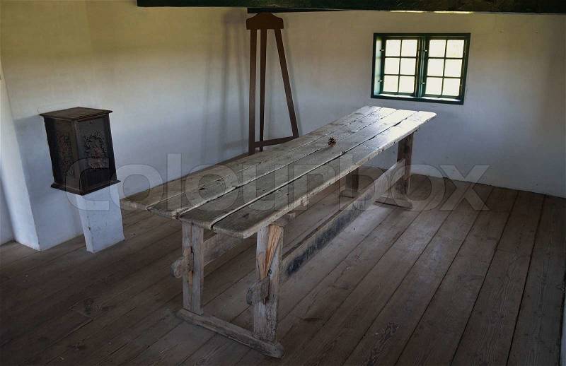 The classroom in Toflund old school, stock photo