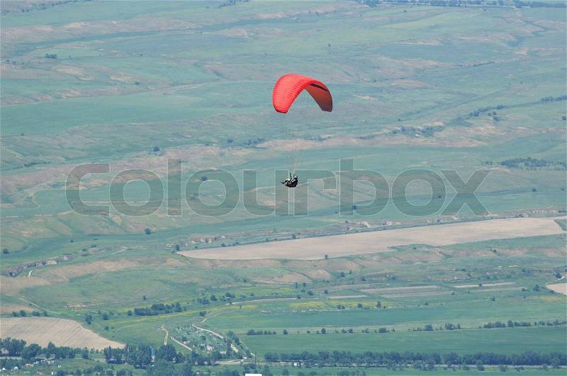 Sky diver fly, stock photo