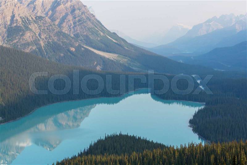 Peyto Lake in Banff National Park, Canada, stock photo
