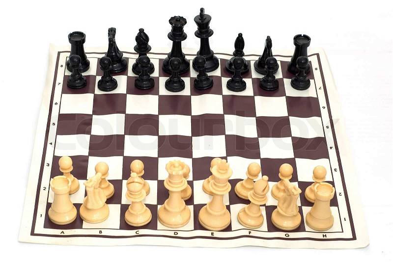 Chess isolation, stock photo