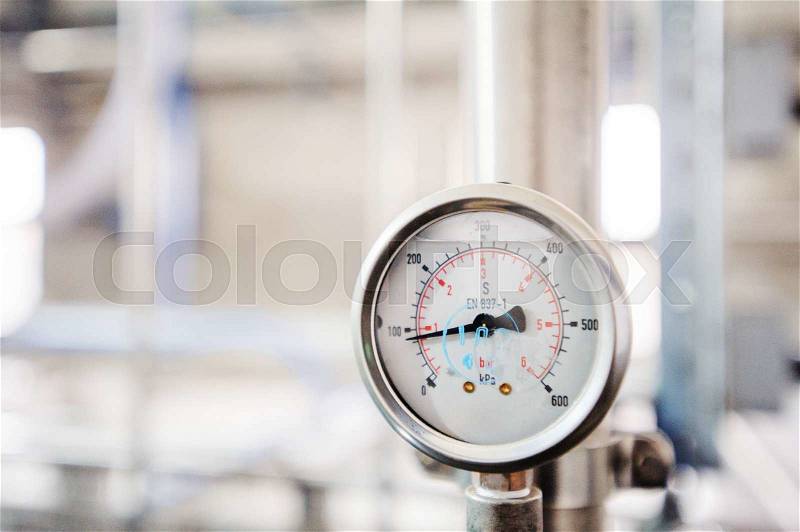 Pressure gauge, stock photo