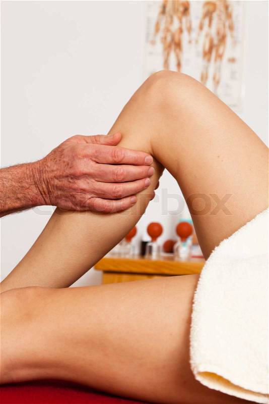Relaxation, peace and well-being through massage. Lymphatic drainage, stock photo
