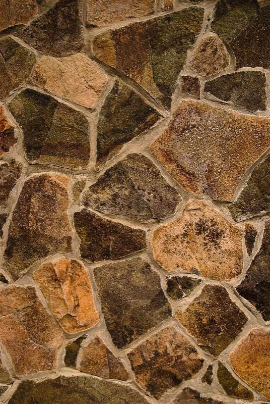 Texture of stone wall, close up. Handmade, stock photo