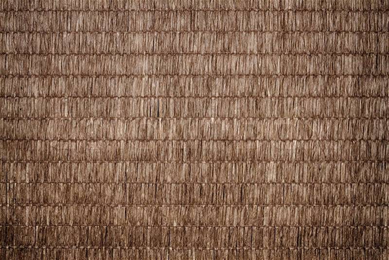 Brown bamboo straw mat for backround and texture, stock photo