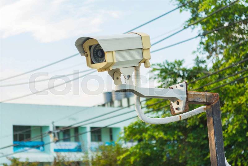 CCTV Security camera video surveillance, stock photo