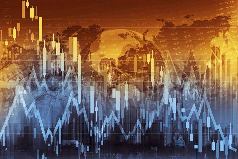 Business Trading Concept Illustration. Global Economy and the Stock Markets, stock photo