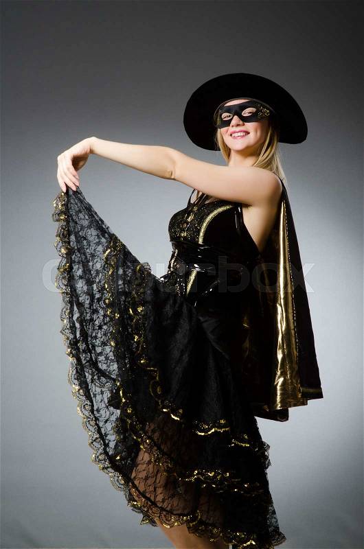 Woman in pirate costume - Halloween concept, stock photo