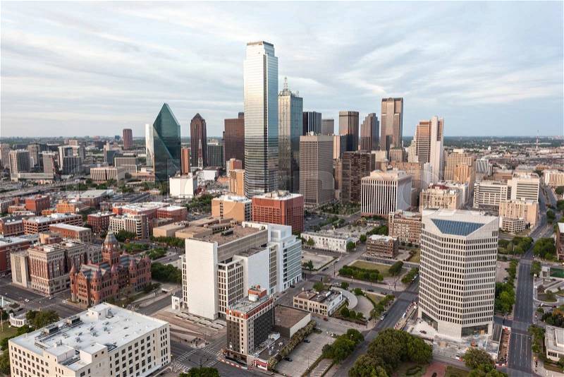 Skyline of Dallas downtown. Texas, United States, stock photo