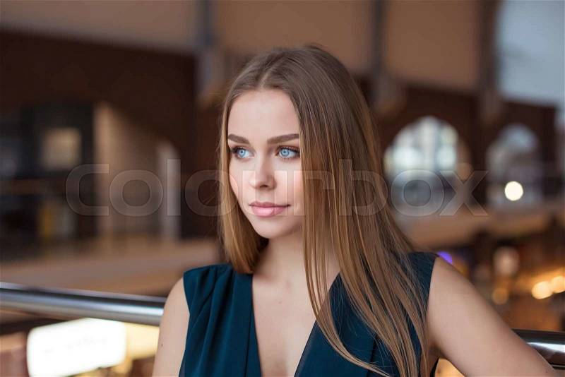 Successful businesswoman . City business woman working, stock photo