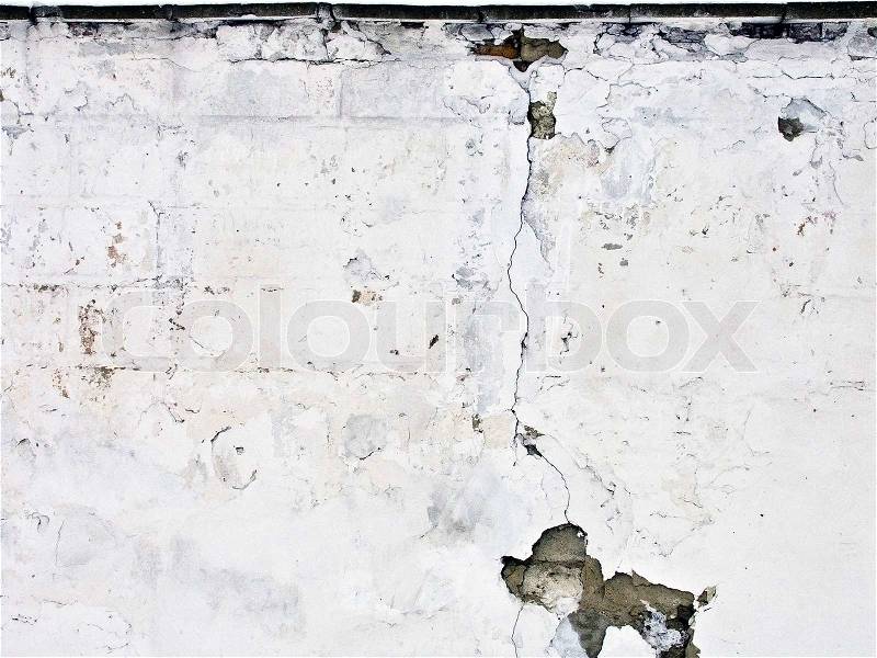 Old wall before repair, stock photo