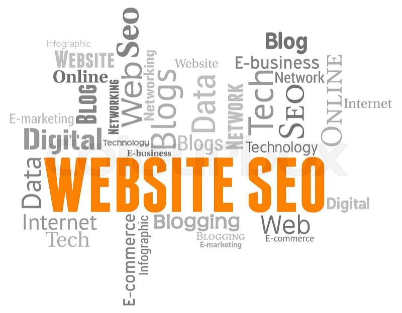 Website Seo Represents Search Engine And Internet, stock photo