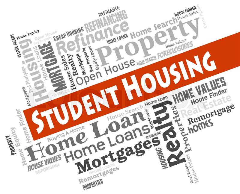Student Housing Representing House University And School, stock photo