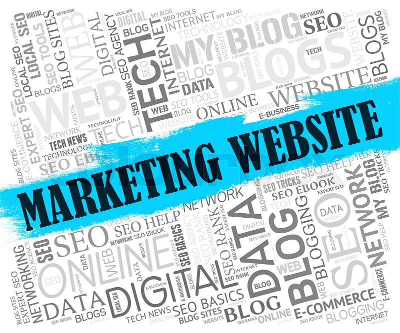 Marketing Website Represents Email Lists And Advertising, stock photo