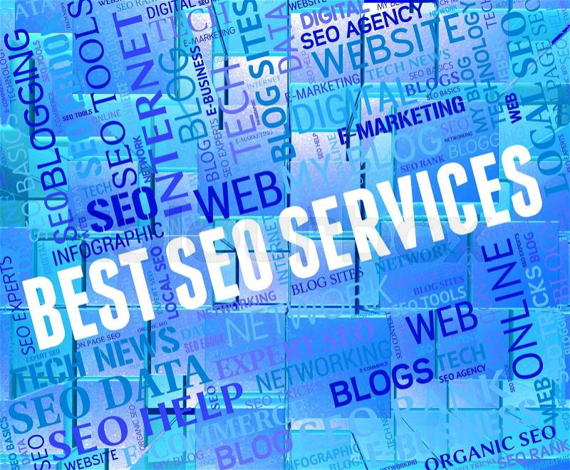 Best Seo Services Showing Search Engines And Assistance, stock photo