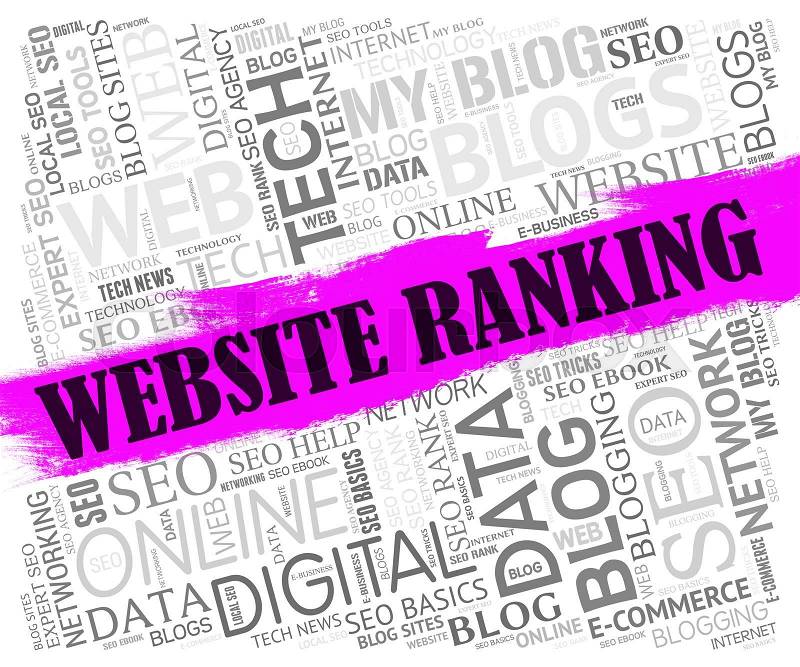 Website Ranking Representing Search Engine And Online, stock photo