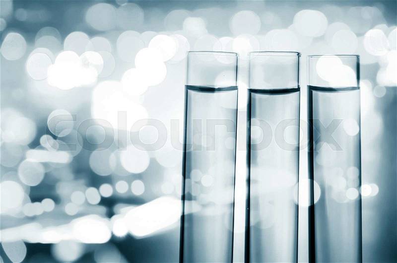 Science laboratory test tubes , laboratory equipment, stock photo