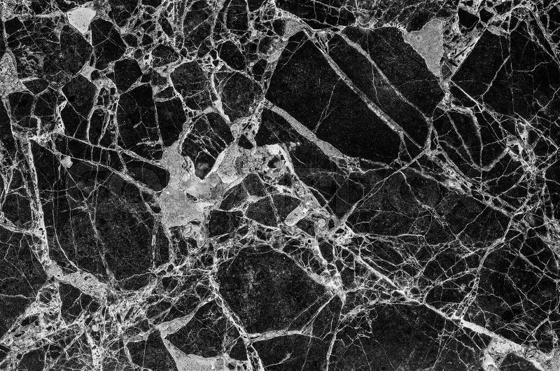 Black and white marble stone texture for background, stock photo
