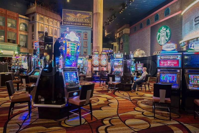 Las Vegas - DECEMBER 12, 2013: Famous Las Vegas Casinos on December 12 in Las Vegas, USA. Las Vegas is gambling capital, stock photo