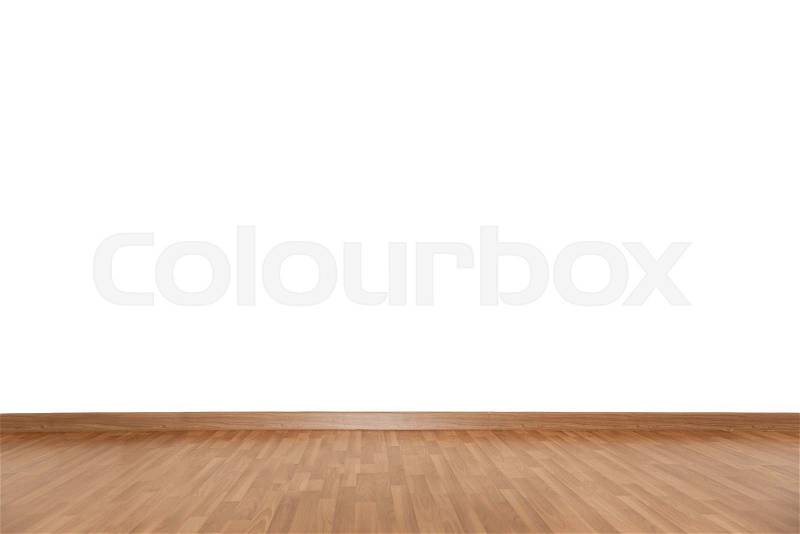 Texture of brown wood floor isolated on white background, stock photo