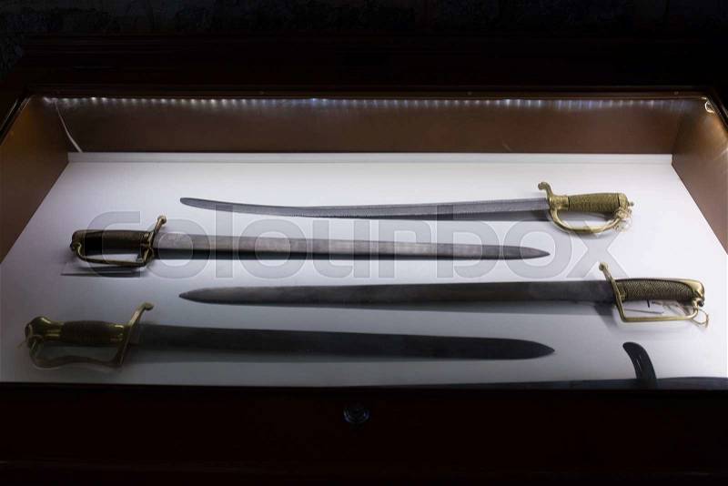 Traditional historic metal sword, stock photo