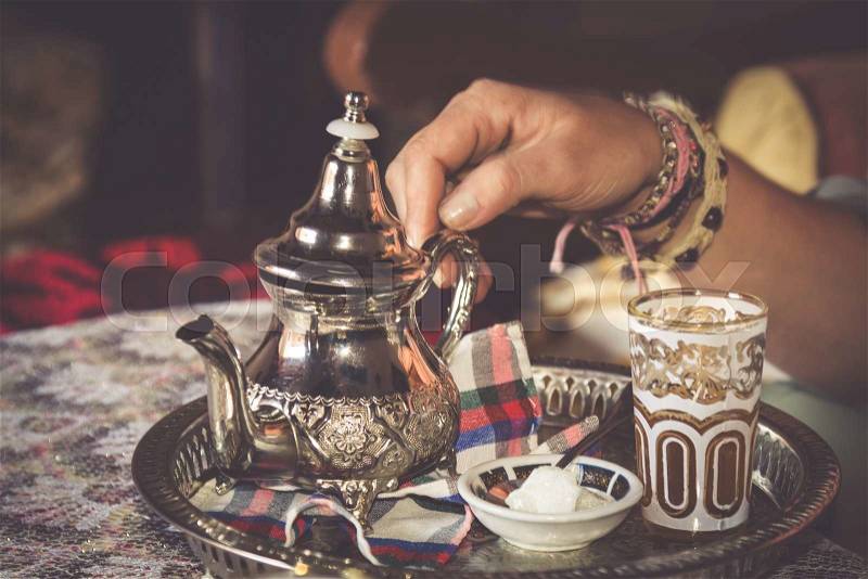 Moroccan Tea cups, stock photo
