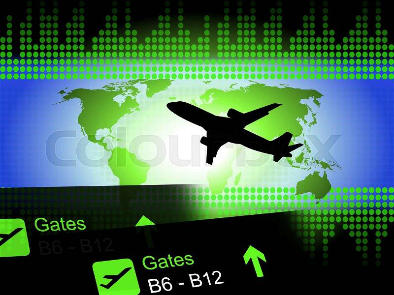 World Flight Meaning Flights Aviation And Aircraft, stock photo