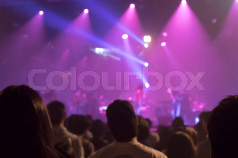 De-focused blurry music band crowds , stock photo
