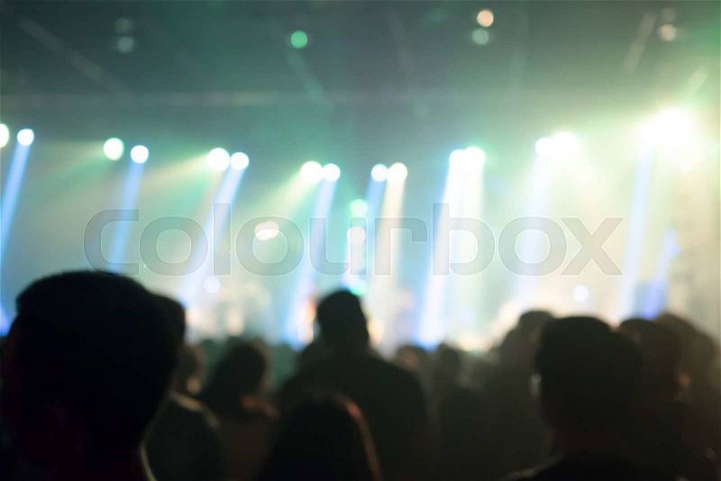 De-focused blurry music band crowds , stock photo