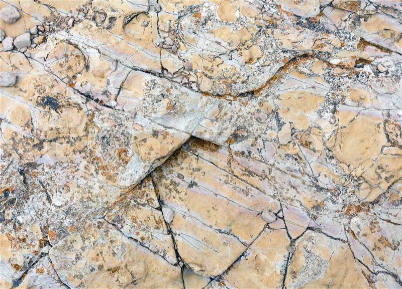 Part of rock close up. Nature background, stock photo