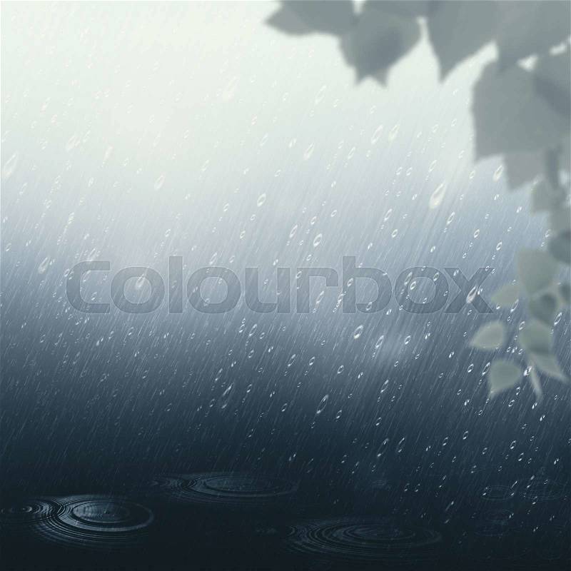 Summer rain abstract seasonal backgrounds, stock photo