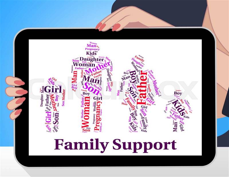 Family Support Indicates Blood Relative And Families, stock photo