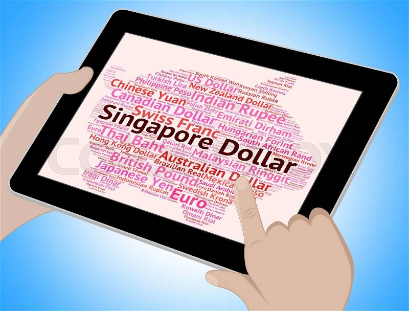 Singapore Dollar Indicates Foreign Exchange And Coinage, stock photo