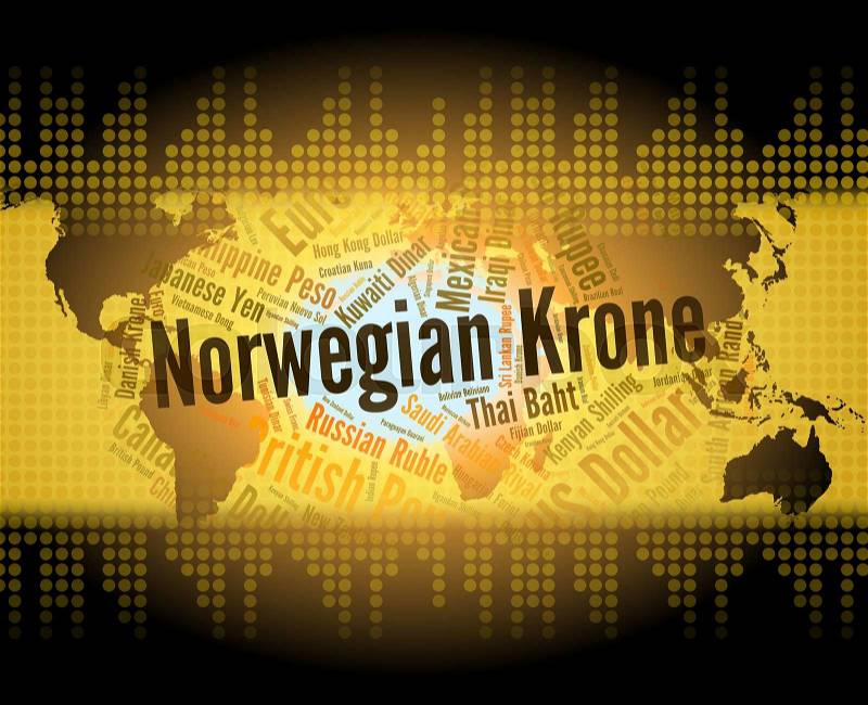 Norwegian Krone Representing Currency Exchange And Fx , stock photo