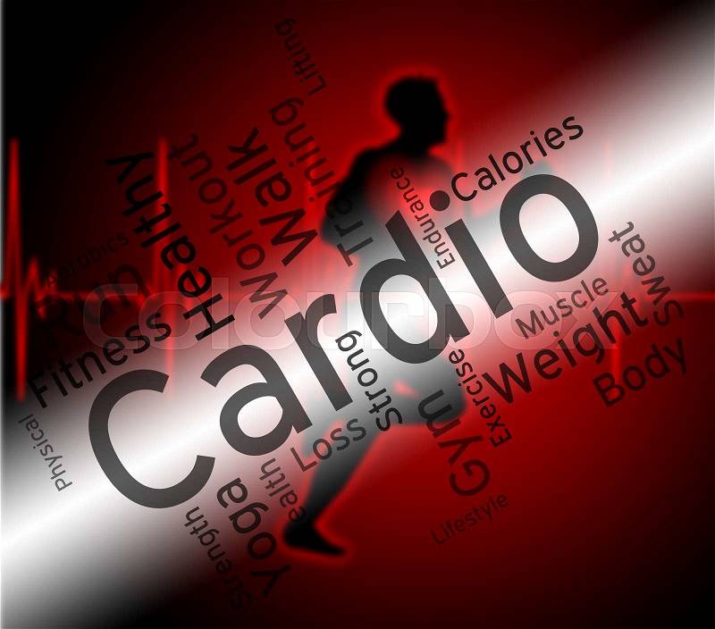 Cardio Word Indicates Get Fit And Exercise, stock photo