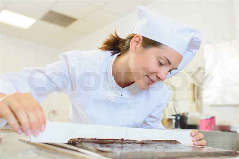 Chocolate chef, stock photo