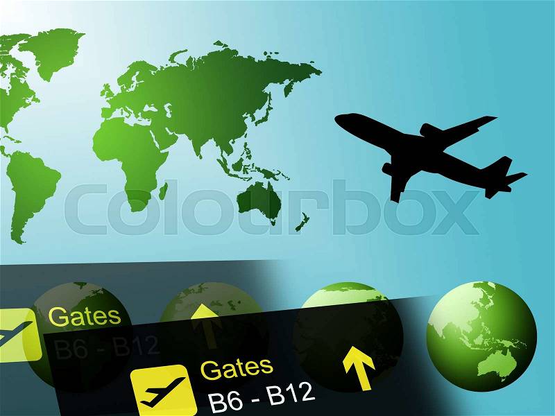World Travel Represents Globalization And Touring Countries, stock photo
