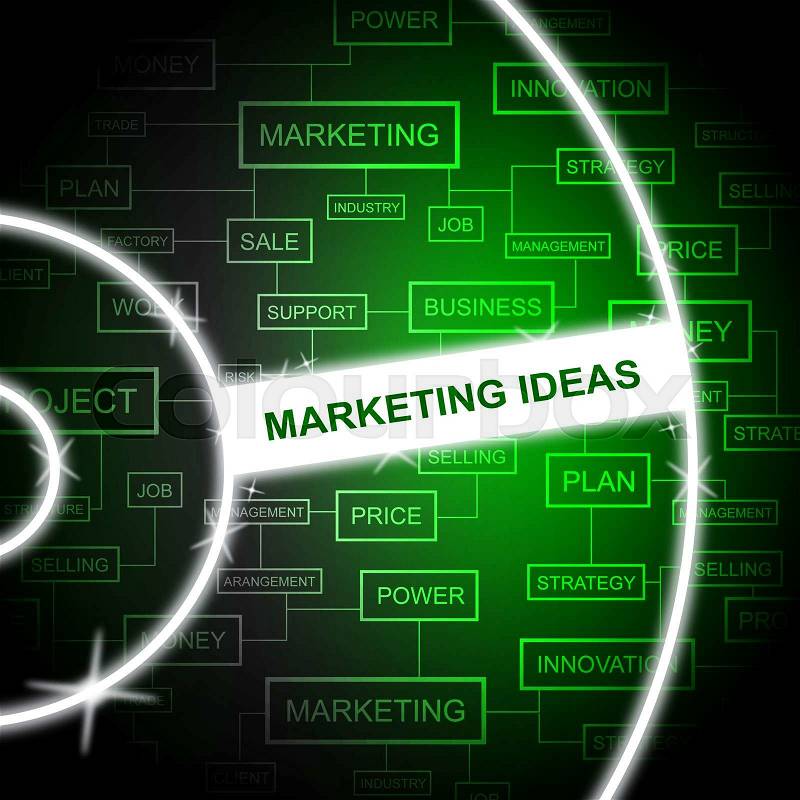 Marketing Ideas Meaning Email Lists And Inventions, stock photo