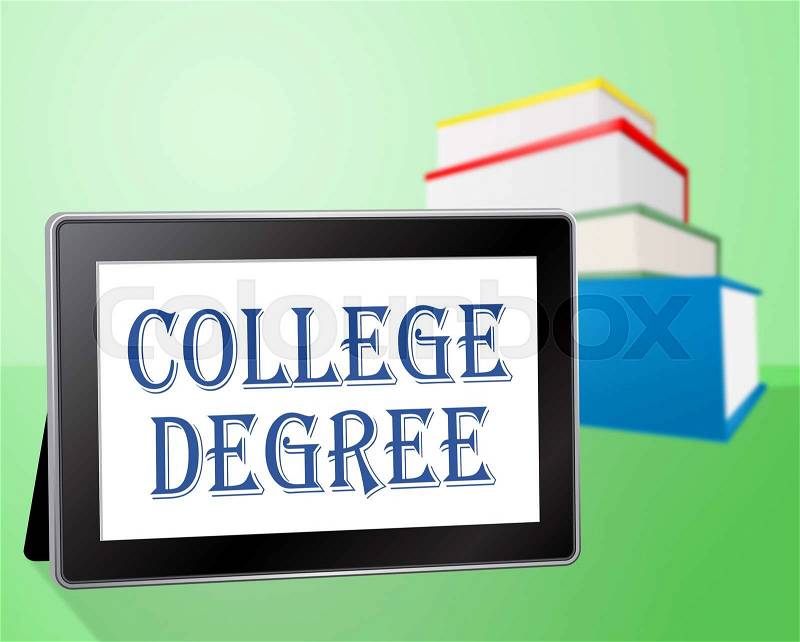 College Degree Indicates School Associates And Universities, stock photo
