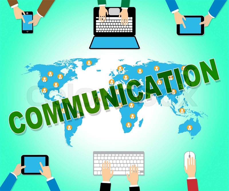 Communication Online Representing Web Site And Networking, stock photo