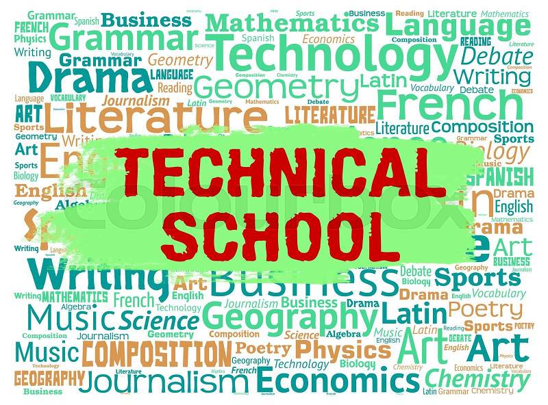 Technical School Indicates Specialist Education And Learning, stock photo