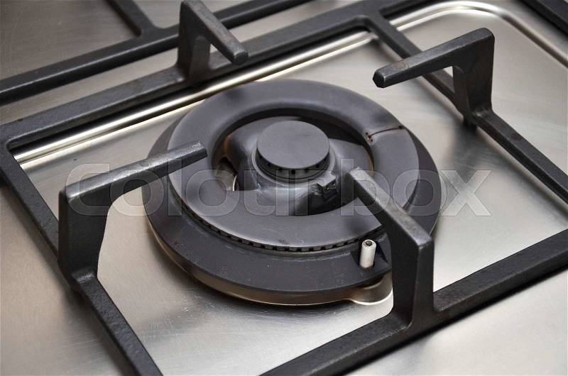 Kitchen cooking gas stove in the kitchen, stock photo