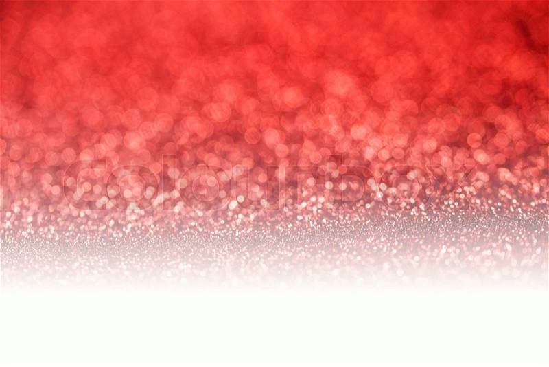 Red glitter surface with red light bokeh - It can be used for background for special occasions promotion campaign or product display, stock photo
