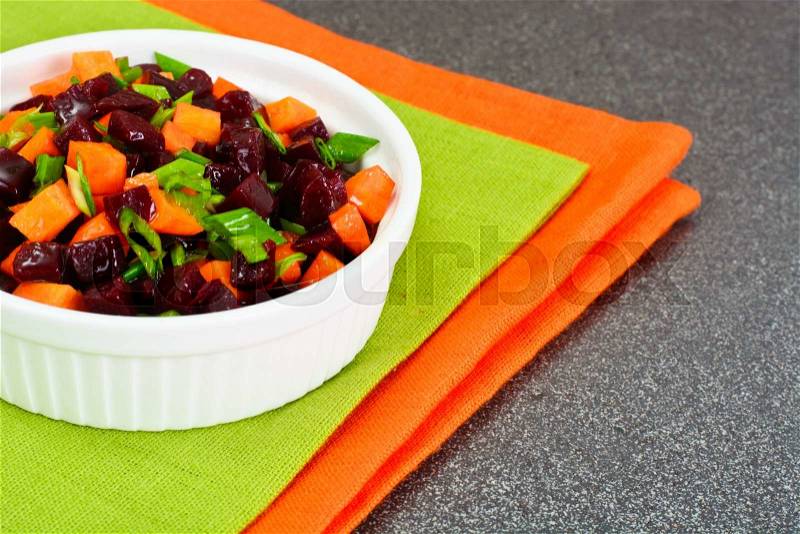 Healthy and Diet Food: Carrot, Beets, Vegetable Oil Studio Photo, stock photo
