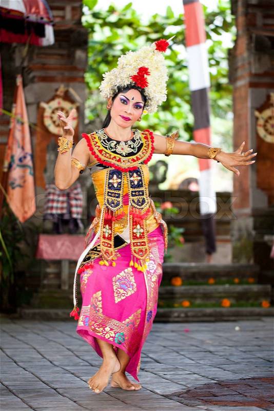BATUBULAN, BALI, INDONESIA- JUNE 23: Barong Woman Dancer on June 23, 2011 in Batubulan, Bali, Indonesia, stock photo