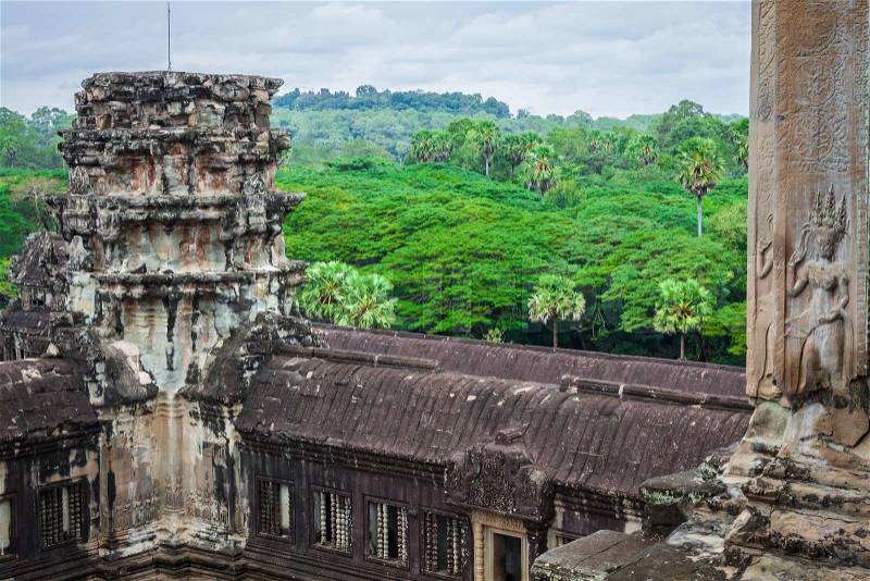 Angkor Wat Temple, Siem reap, Cambodia, stock photo