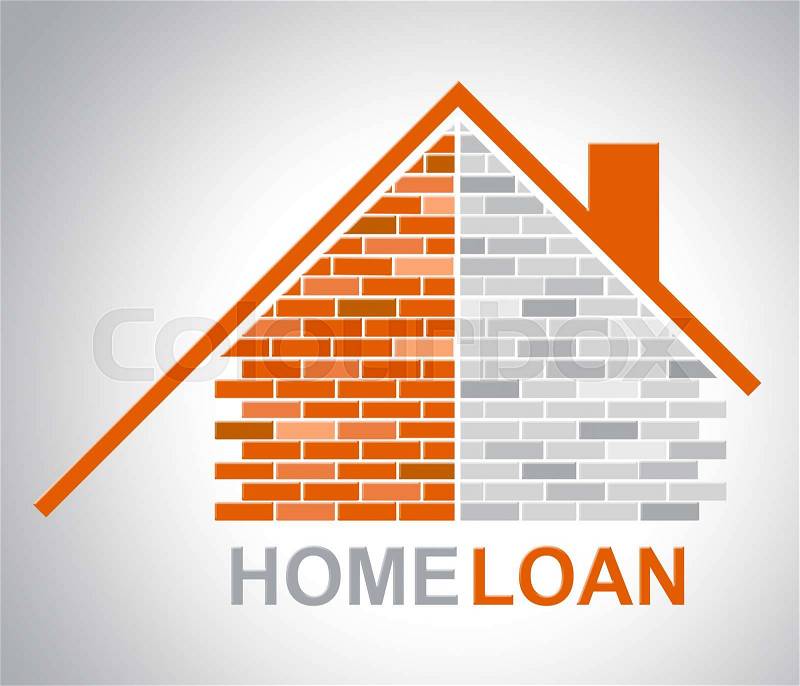 Home Loan Represents Lend Houses And Household, stock photo