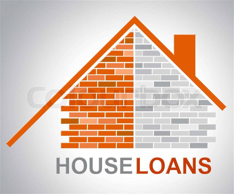 House Loans Representing Homes Household And Houses, stock photo