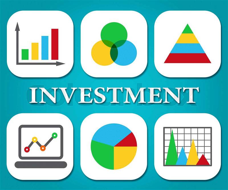 Investment Charts Indicating Business Graph And Graphs, stock photo